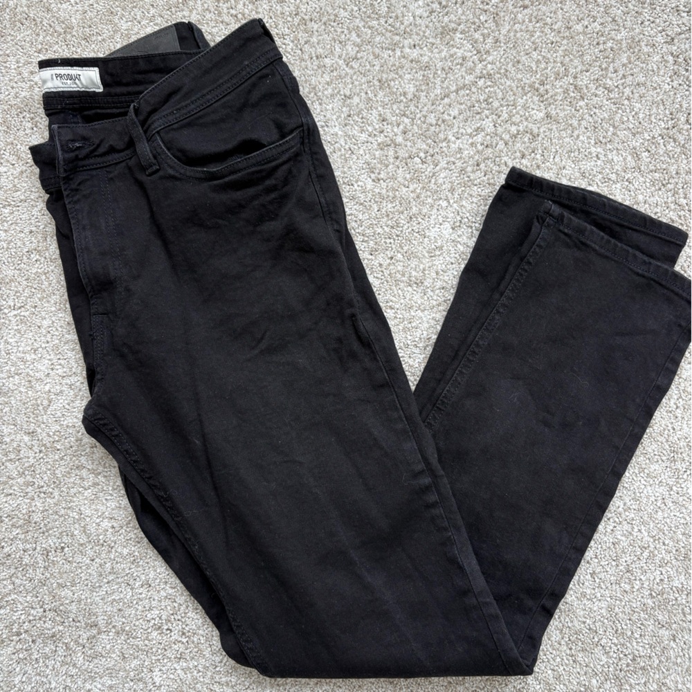 Men's Slim Straight Black Jeans